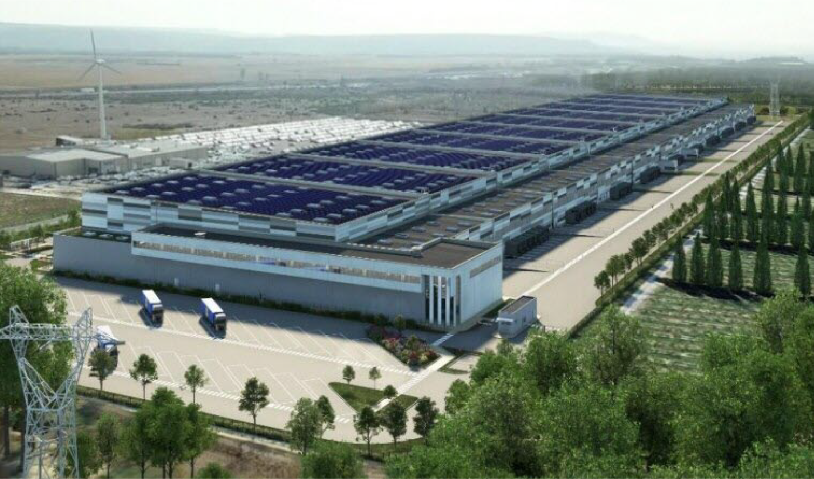Location de matériels pour la construction de la plateforme logistique de Lidl à Donzère.
