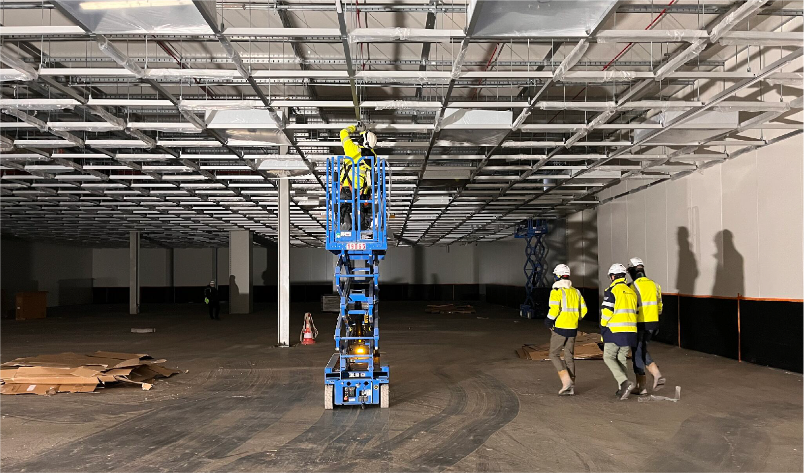 Nacelle ciseau sur le chantier de la Gigafactory Envision à DOUAI.