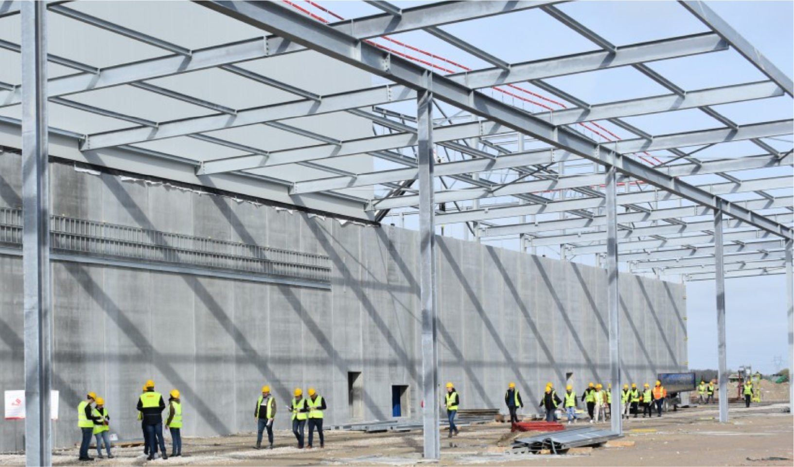 Location de nacelles hybrides pour la construction de l'usine Clarebout à DUNKERQUE.